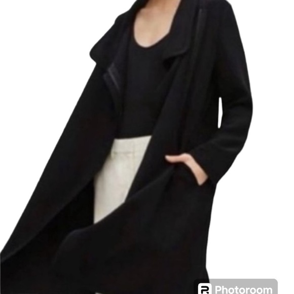 Aritzia Babaton Sz S Cormac Trench Coat In Black new without tag - Picture 3 of 10